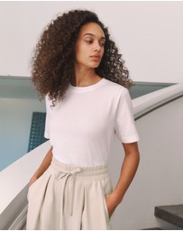 Trenery - Cotton Crew T-shirt in White