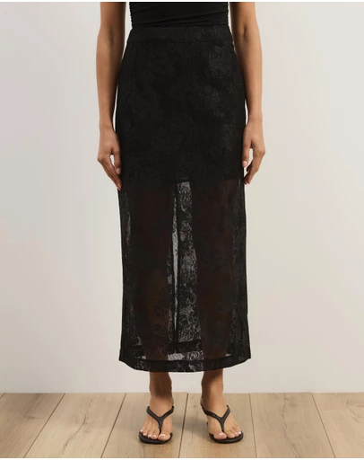 Atmos&Here - Camille Lace Midi Skirt