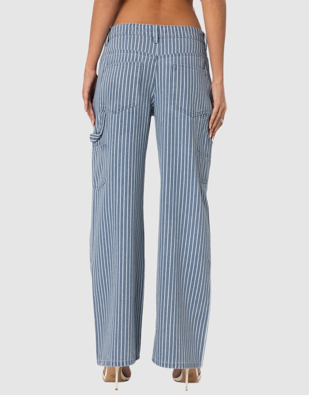 EDIKTED - Striped Carpenter Jeans