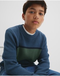 Country Road - Teen Australian Cotton Stripe Textured Knit