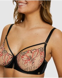 Sans Complexe - Alberta Sheer Embroidery Half Cup Wired Bra