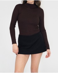 Lydan The Label - Mock Neck Long Sleeve Knit