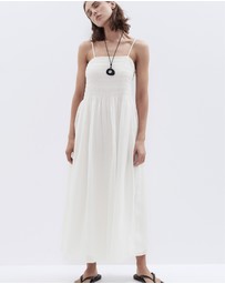 UNISON - Ramie Shirred Dress
