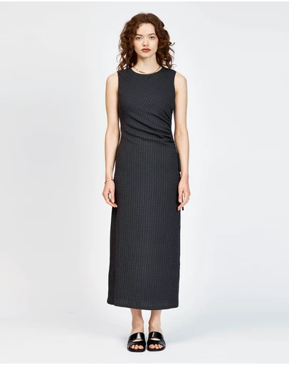 bul - Ebb Dress Black Navy Check