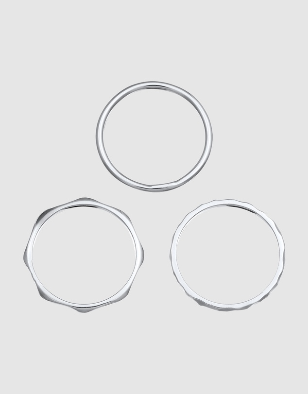 Elli Jewelry - Stacking Ring Set in 925 Silver