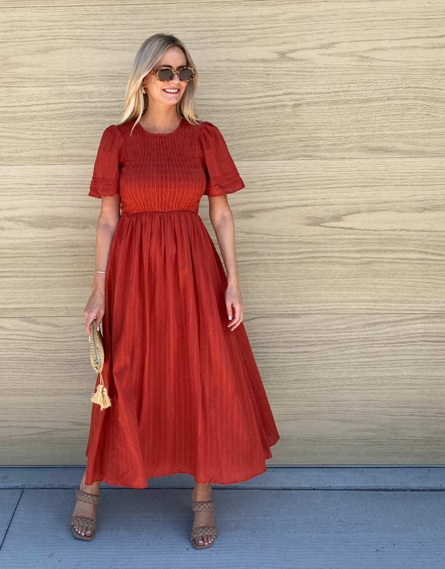 Esther & Co - Iolana Dress - Rust