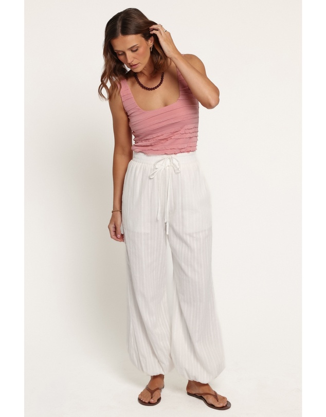 Petal & Pup - Ayden Balloon Hem Pants - White