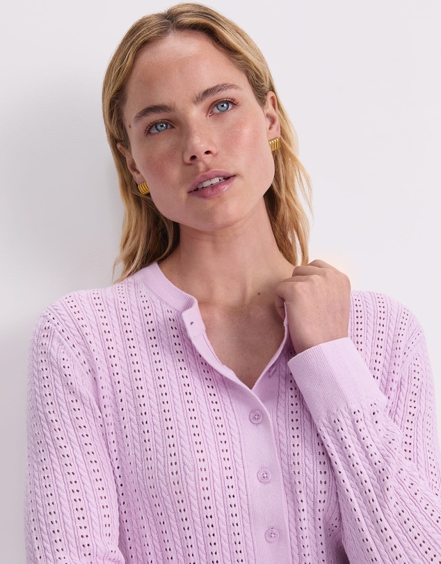 Sportscraft - Elka Cable Pointelle Cardigan