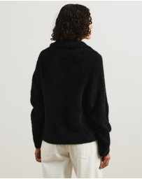 Atmos&Here - Jordie Half Zip Fluffy Turtleneck Sweater