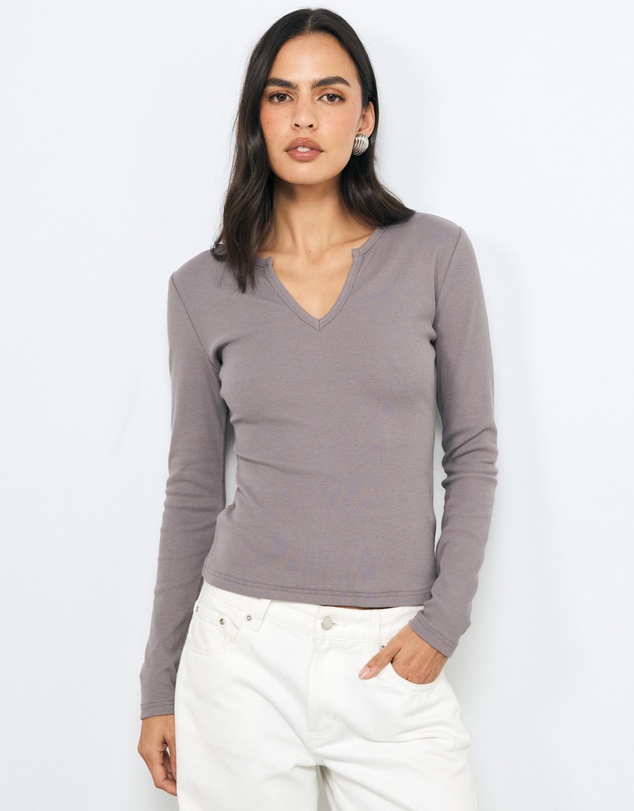 AERE - Long Sleeve Rib Tee