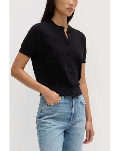 Assembly Label - Semra Cotton Cashmere Short Sleeve Cardigan