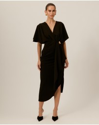 Tussah - Vivian Flutter Sleeve Ruffle Detail Midi Dress