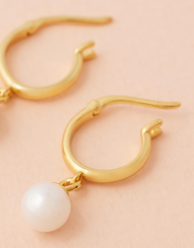 Moira Hughes - The White Label - Petite Pearl Hoops