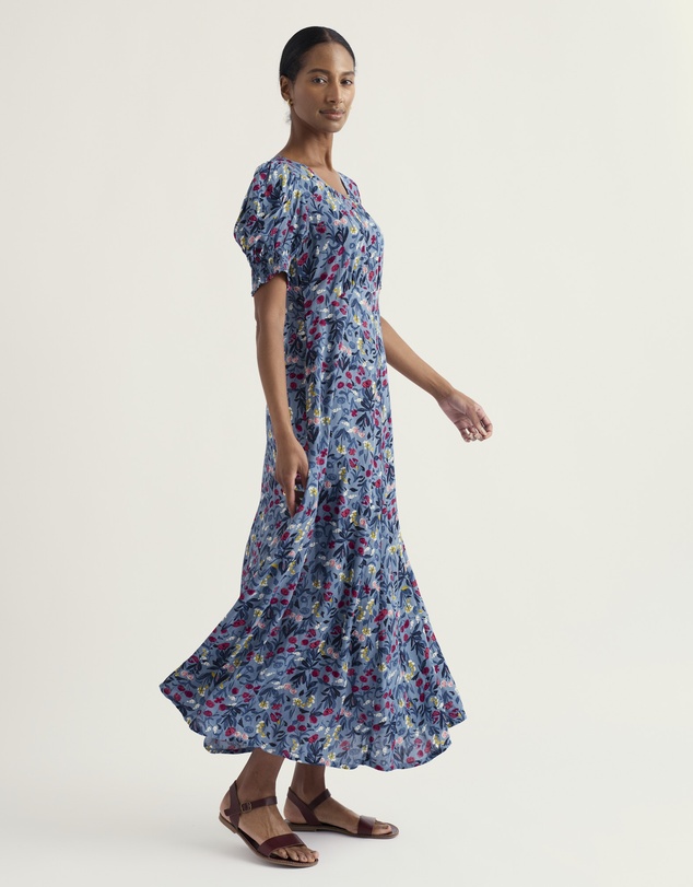 Seasalt - Marsh Violet Short Sleeve Empire Line Dress