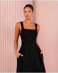 Azzurielle - Taubie Full Skirt Midi Dress