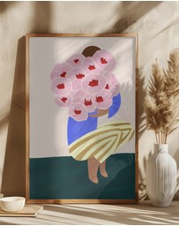 Olive et Oriel - Bouquet Of Flowers by Bea Muller Art Print
