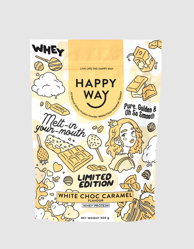 Happy Way - White Chocolate Caramel Whey Protein Powder