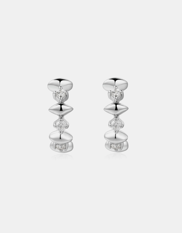 Ania Haie - Ania Haie Silver Sparkle Huggies
