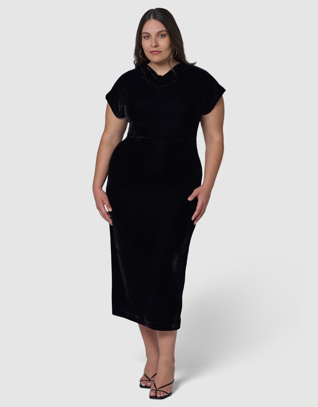 Sunday In The City - Mayday Velvet Midi Dress