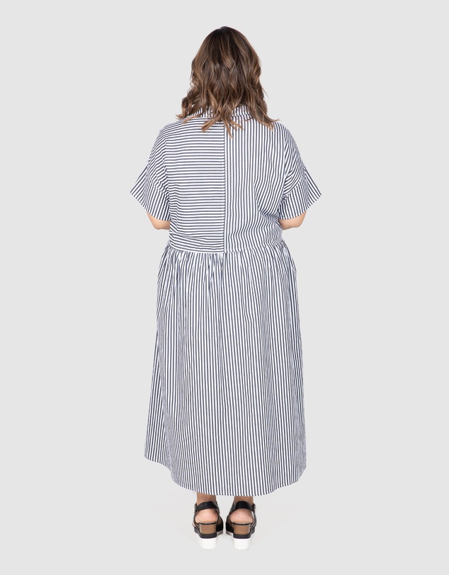 Love Your Wardrobe - Tiana Stripe Tiered Dress