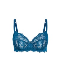 City Chic - Plus size Lara Underwire Bra - poseidon
