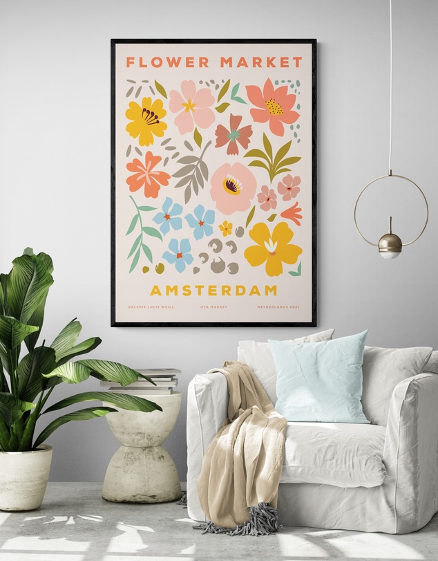 Inka Arthouse - Amsterdam Flower Market Art Print