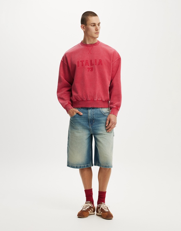 Cotton On - Oversized Graphic Crew Sweater