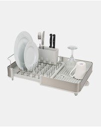 Joseph Joseph - Extend™ Steel Expandable Dish Rack with Draining Spout (Stone)