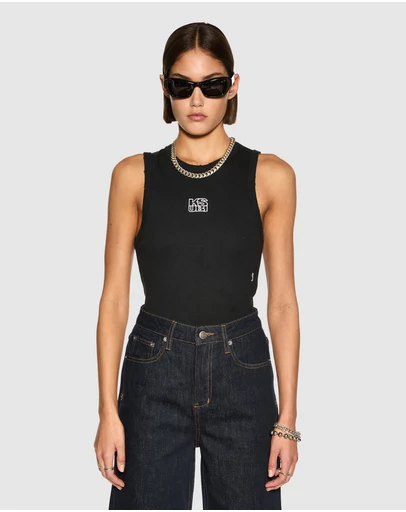 Ksubi - STACKED SYNDICATE TANK XTRA BLACK