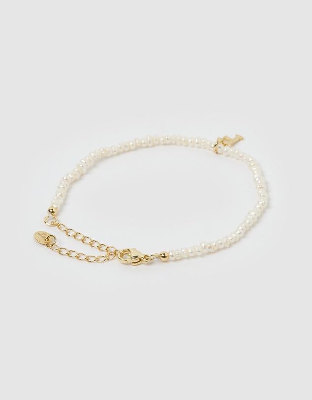 Miz Casa and Co - Pearl Letter F Bracelet
