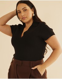 Atmos&Here Curvy - Emira Knitted Top