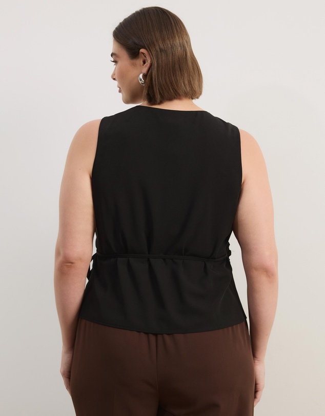 Atmos&Here Curvy - Ellie Wrap Waist Vest Top