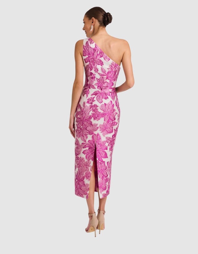 Romance by Honey and Beau - Seanna One Shoulder Midi Dress