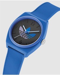 adidas Originals - Project Two Analogue 38mm Black Dial and Blue Resin Strap