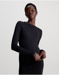 Calvin Klein - Slim Slash Neck Top