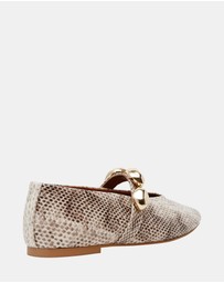 Steve Madden - Poppin Natural Snake Flats