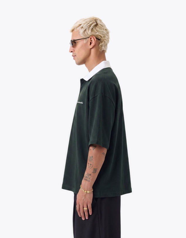 Zanerobe - Box Crop Polo Forest/White