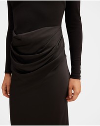 Forever New - Briella Boat Neck Drape Maxi Dress