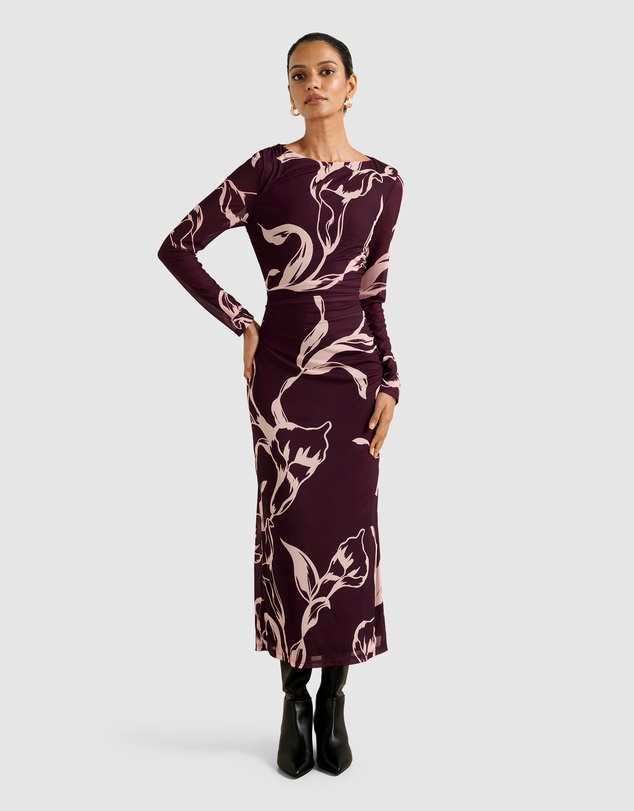 Forever New Petite - Ally Petite Long Sleeves Midi Dress