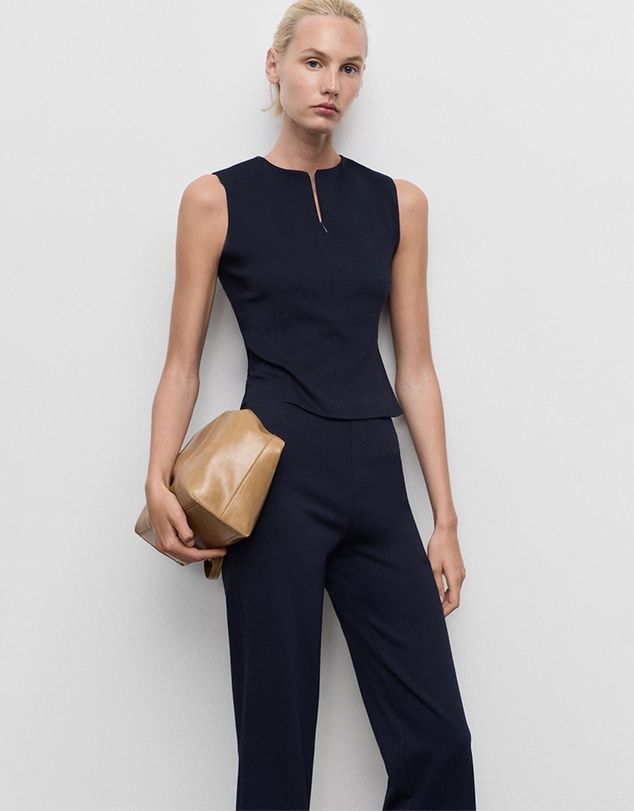 M.N.G - Straight-Fit Trousers With Elastic Waist