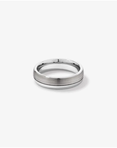 Michael Hill - 6mm Polished and Brushed Tungsten Wedding Band
