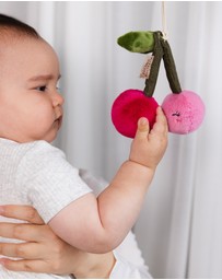 Living Textiles - 2 Pack Mini Market Brunch Stroller Toys - Pineapple & Cherries