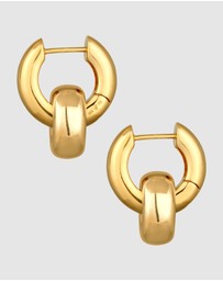 Elli Jewelry - Earrings Chunky Hoops 925 Sterling Silver Gold-Plated
