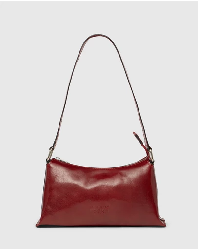Florence - The Laura Red Leather Shoulder Bag