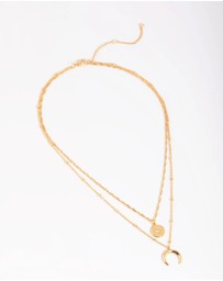 Lovisa - Gold Plated Brass Celestial Layered Necklace