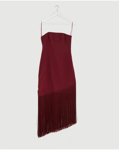 Revibe - Repaired CHANCERY Violet Asymmetric Fridge Midi Dress - AU 10