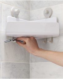 Joseph Joseph - EasyStore™ Corner Shower Shelf with Adjustable Mirror - 2 Pack (White)