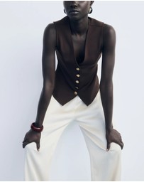 M.N.G - Waistcoat With Jewel Buttons
