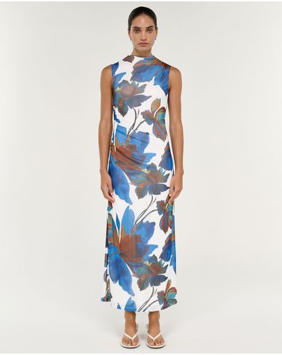 Blue & Brown Floral