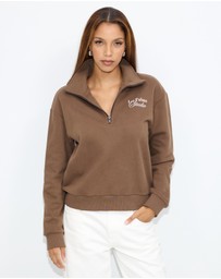 Dazie - Les Palms Quarter Zip Jumper